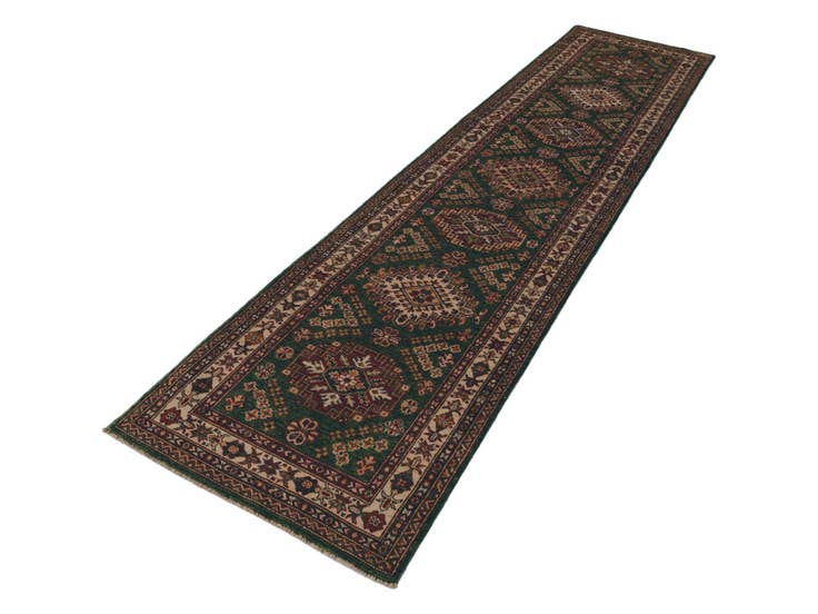 Detail image of 2' 8 x 10' Hand Knotted Kazak Runner Rug