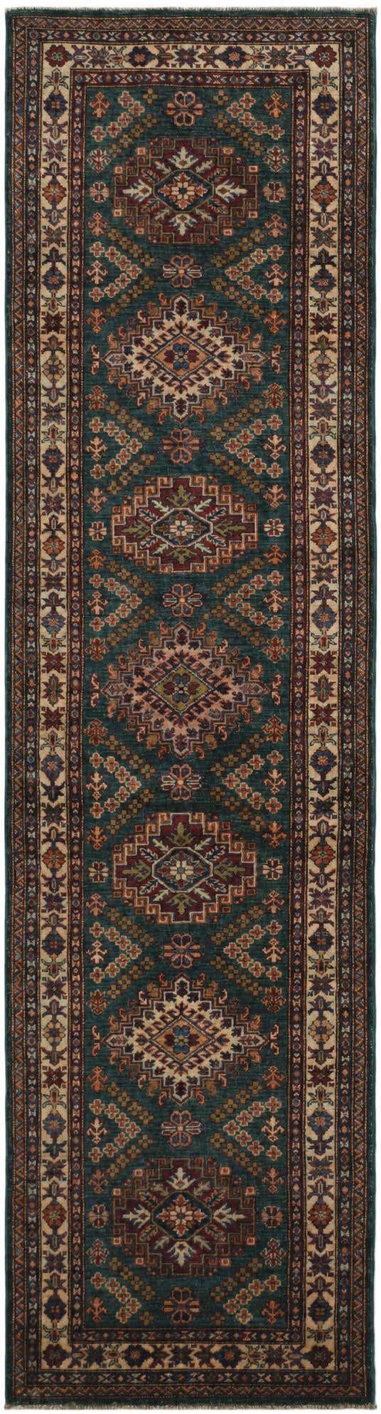 2' 8 x 10' Hand Knotted Kazak Runner Rug
