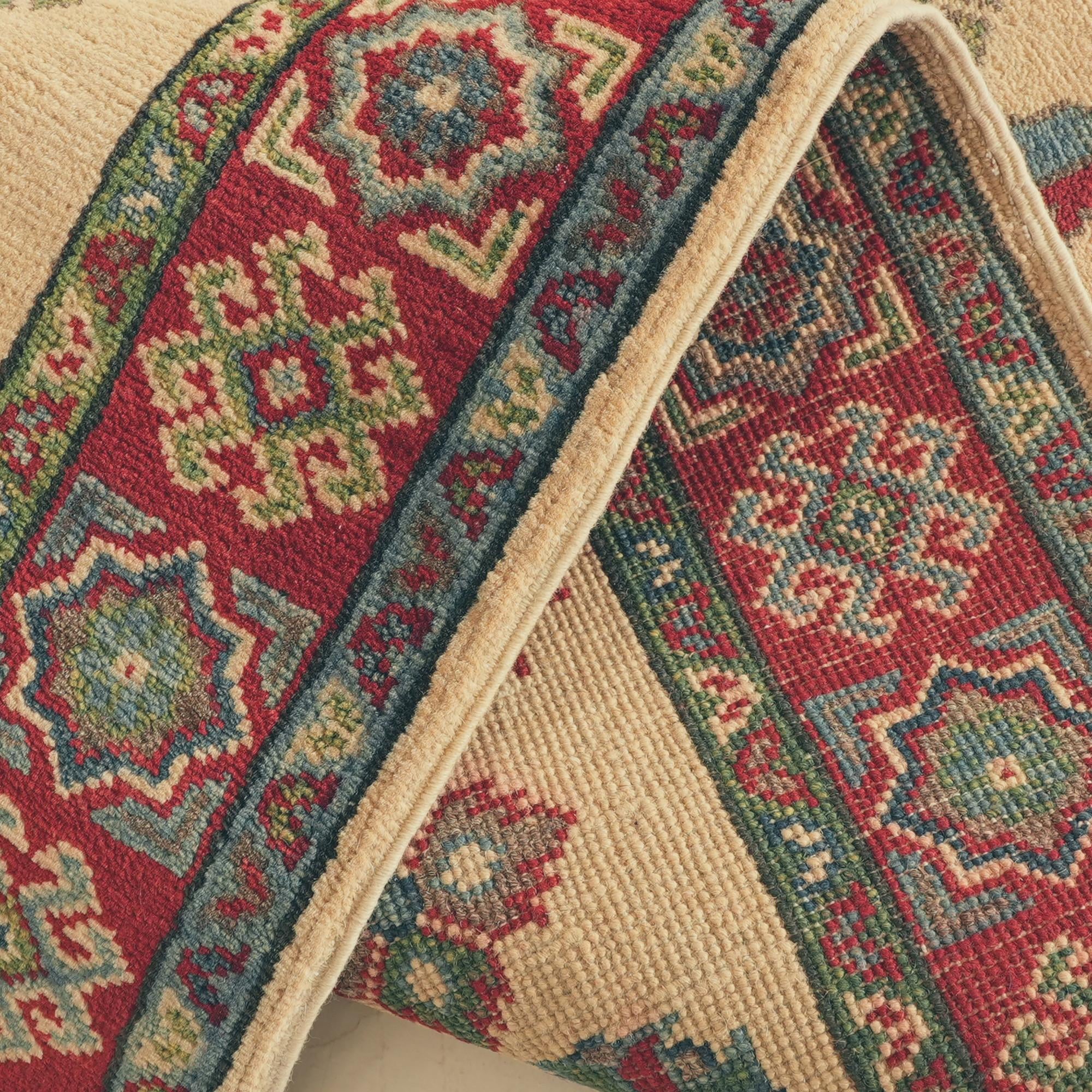 80cm x 300cm anudado a mano Kazak Alfombra Pasillera