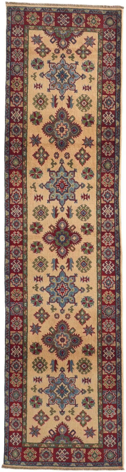 80cm x 300cm anudado a mano Kazak Alfombra Pasillera