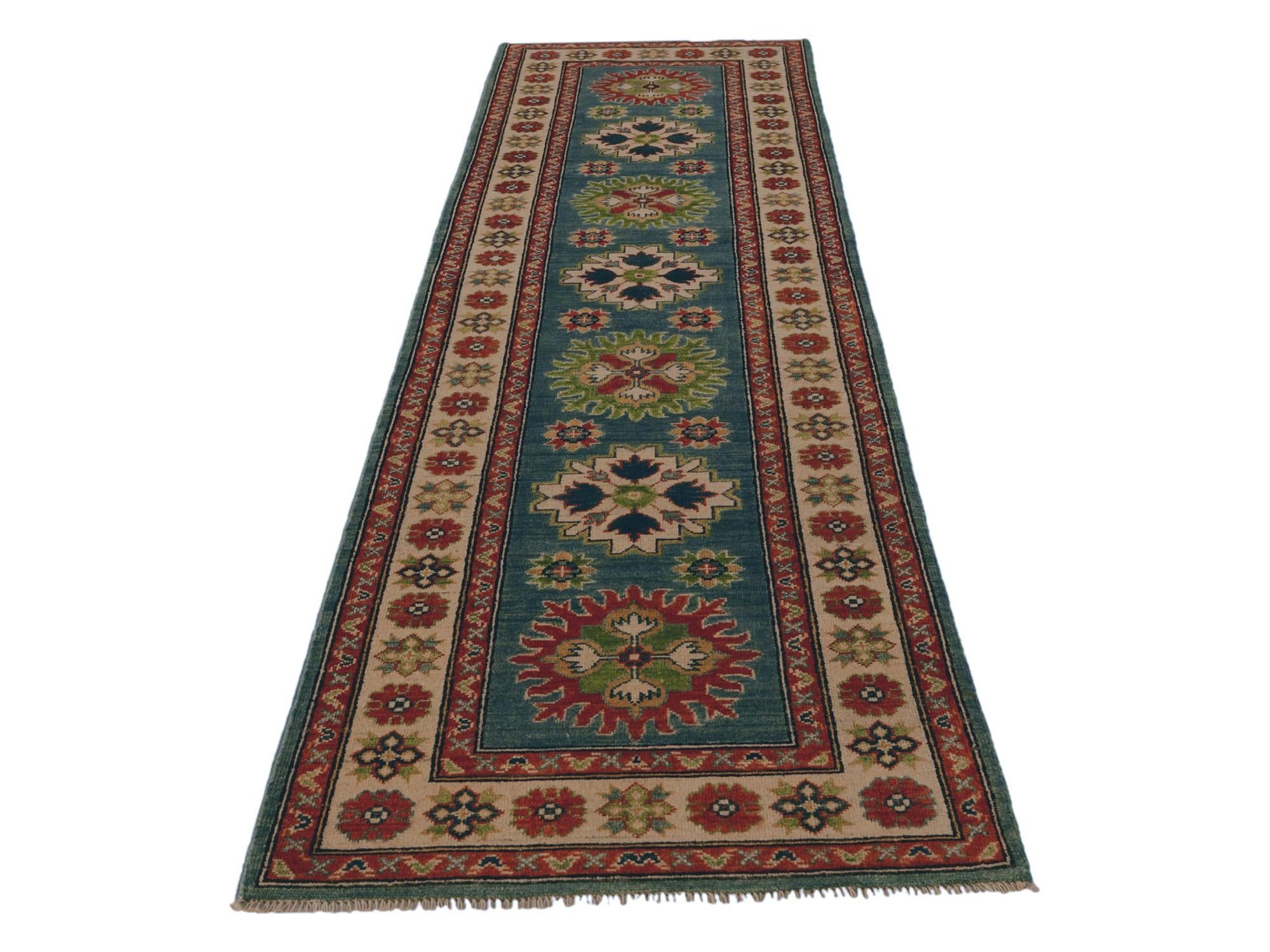 2' 9 x 10' Hand Knotted Kazak Runner Rug
