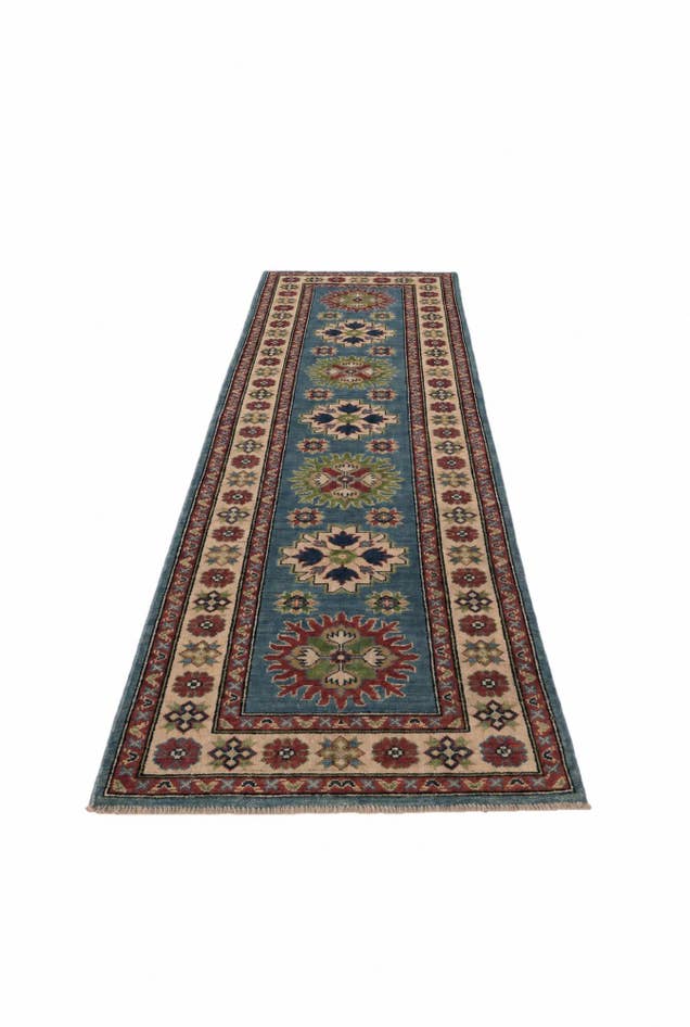 Detail image of 2' 9 x 10' Hand Knotted Kazak Runner Rug