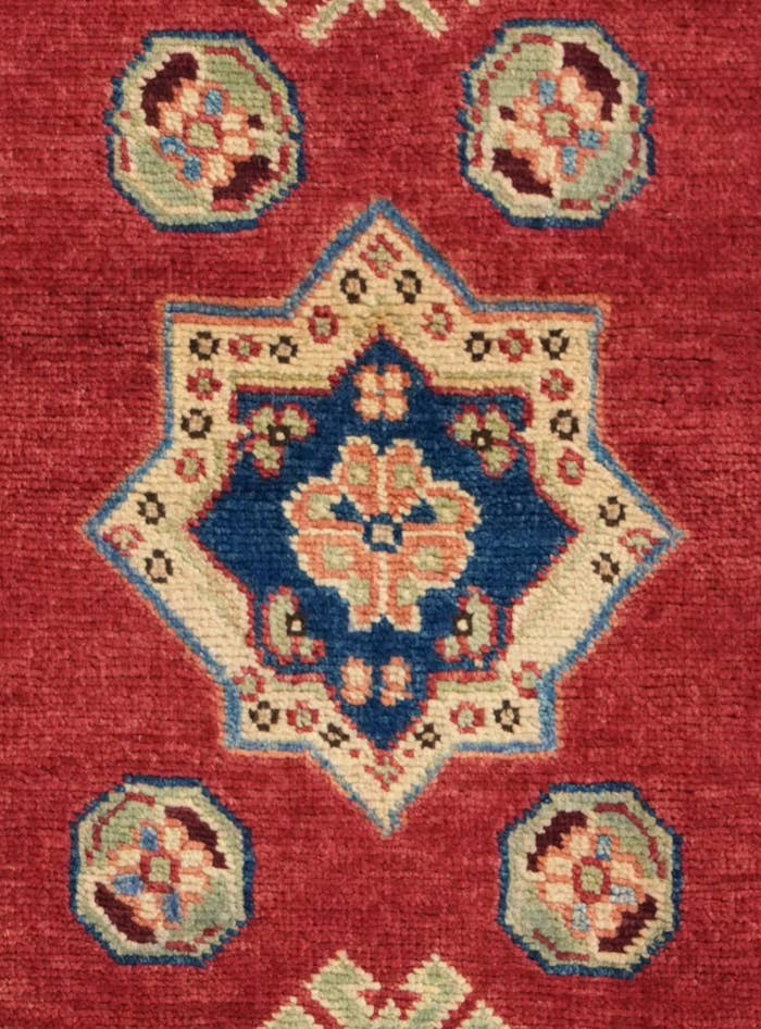 Detail image of 2' 2 x 5' 9 Hand Knotted Kazak Runner Rug
