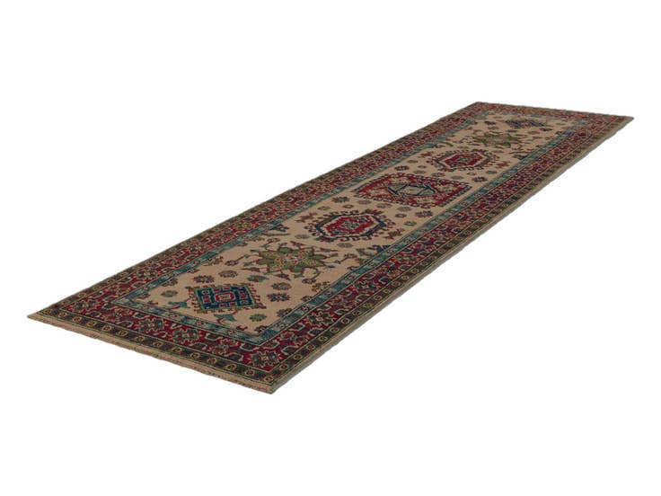 Detail image of 2' 8 x 9' 10 Hand Knotted Kazak Runner Rug