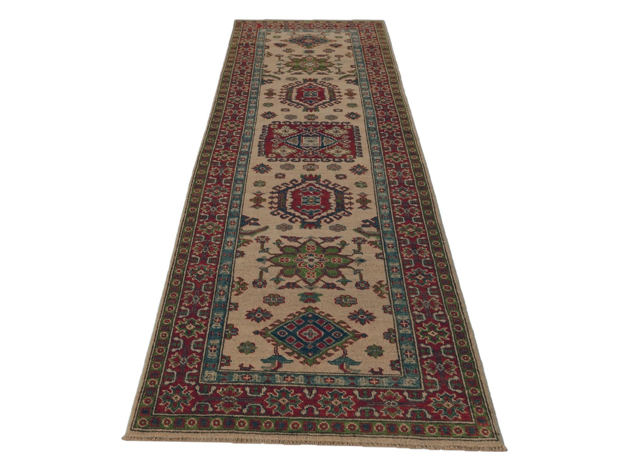 2' 8 x 9' 10 Hand Knotted Kazak Runner Rug