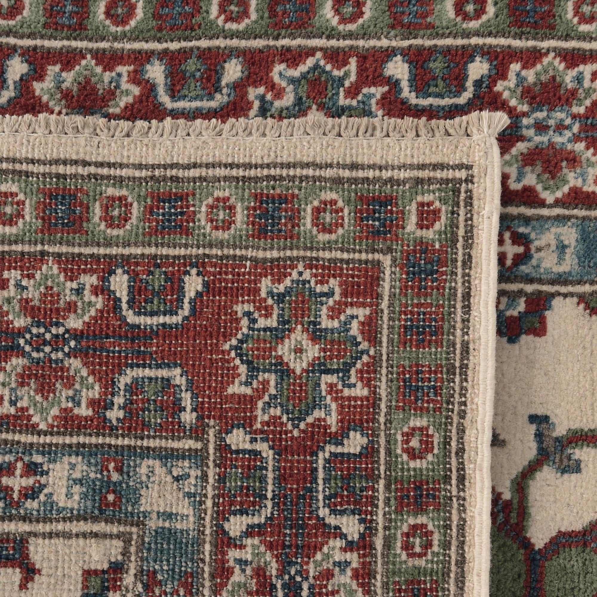 80cm x 300cm Hand Knotted Kazak Runner Rug