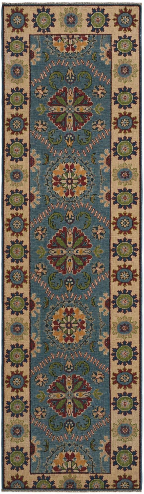 2' 9 x 9' 7 Hand Knotted Kazak Runner Rug