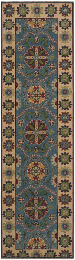 2' 9 x 9' 7 Hand Knotted Kazak Runner Rug