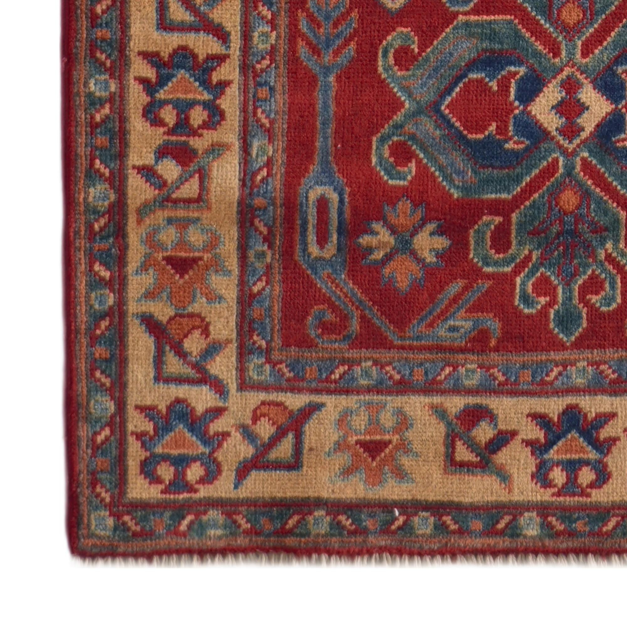 Detail image 7 of 10: 2' 8 x 9' 9 Hand Knotted Kazak Runner Rug