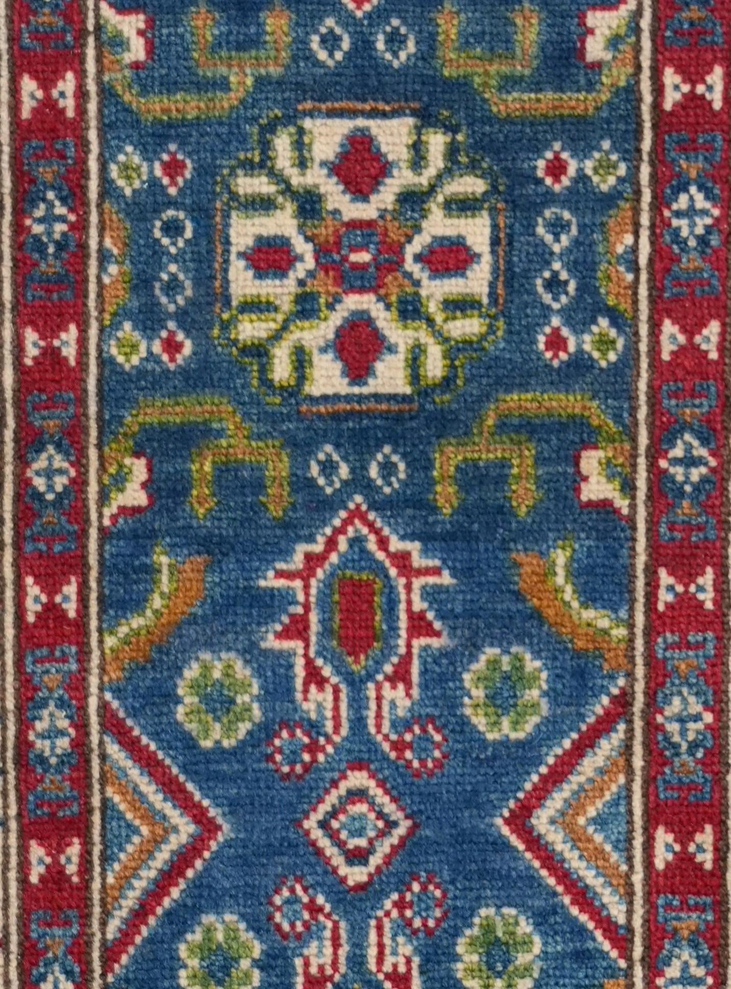 2' x 6' 1 Hand Knotted Kazak Runner Rug
