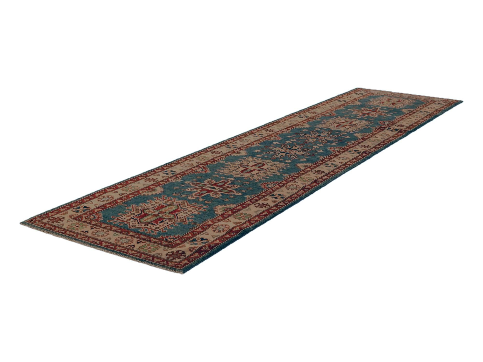 3' 3 x 13' 1 Hand Knotted Kazak Runner Rug