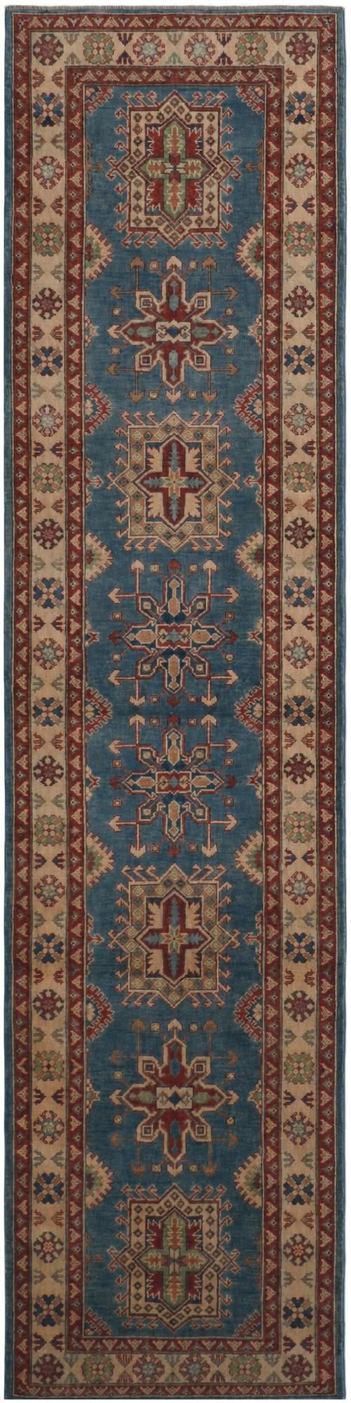 3' 3 x 13' 1 Hand Knotted Kazak Runner Rug