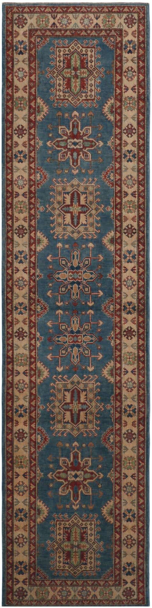 3' 3 x 13' 1 Hand Knotted Kazak Runner Rug