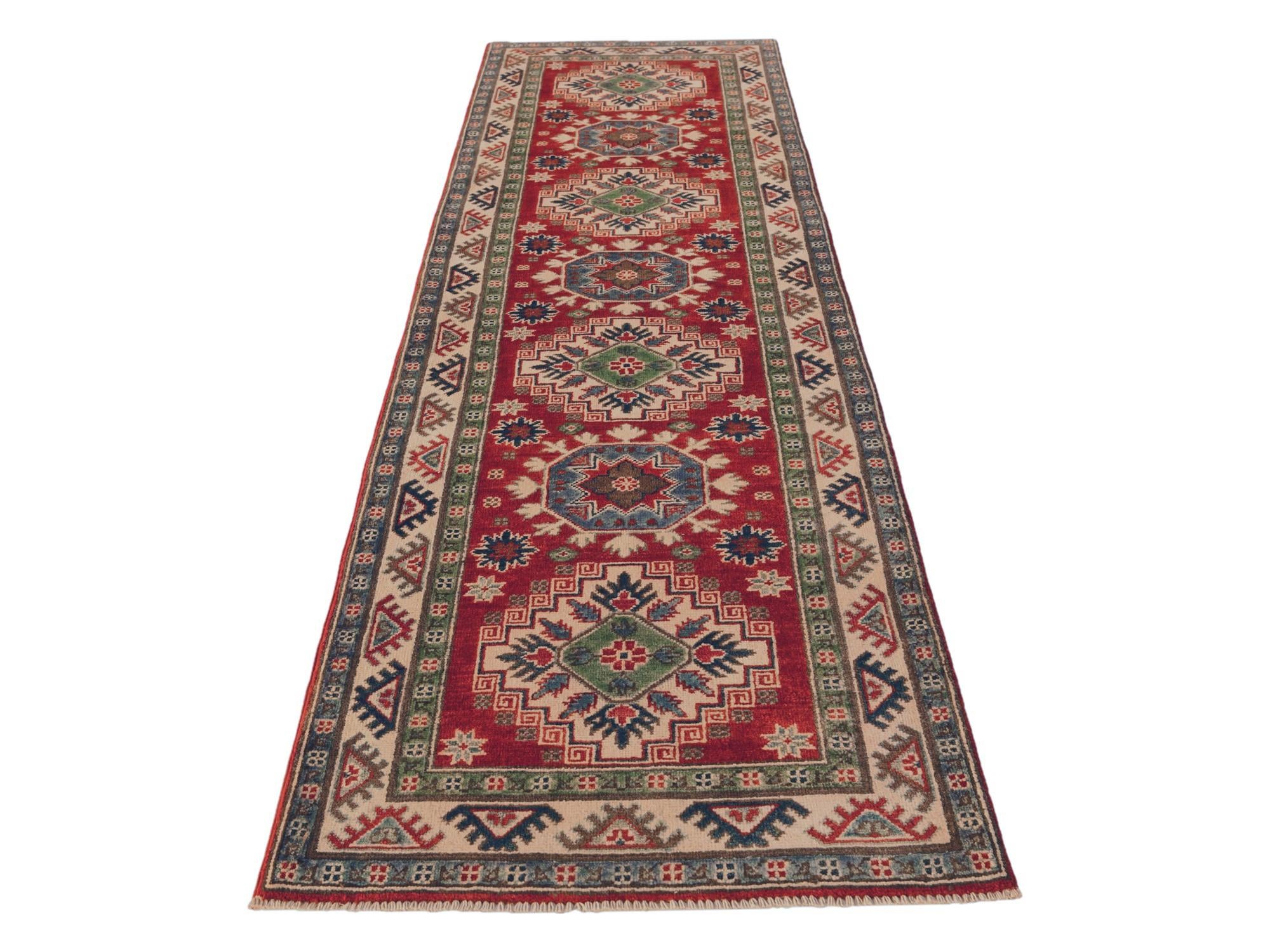2' 8 x 10' 1 Hand Knotted Kazak Runner Rug