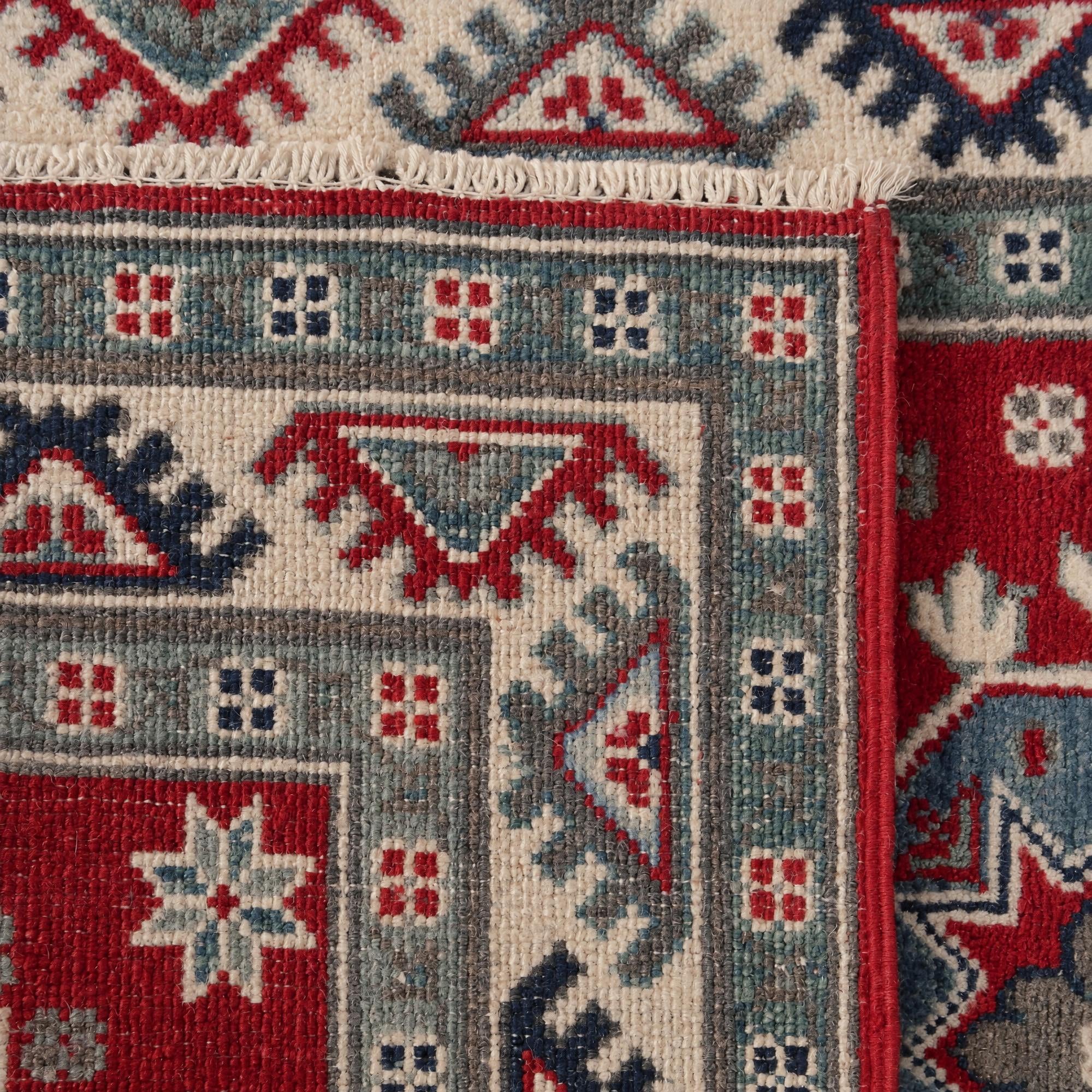 2' 8 x 10' 1 Hand Knotted Kazak Runner Rug