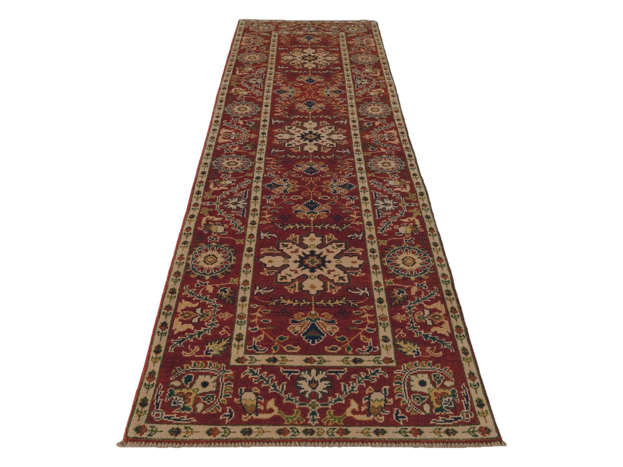 2' 8 x 9' 9 Hand Knotted Kazak Runner Rug