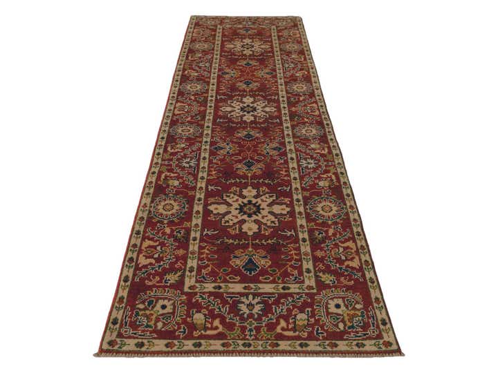 2' 8 x 9' 9 Hand Knotted Kazak Runner Rug