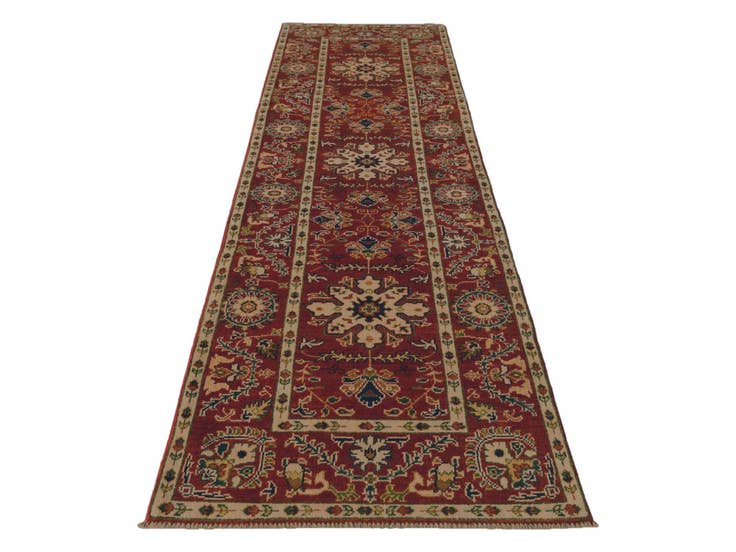 Detail image of 2' 8 x 9' 9 Hand Knotted Kazak Runner Rug