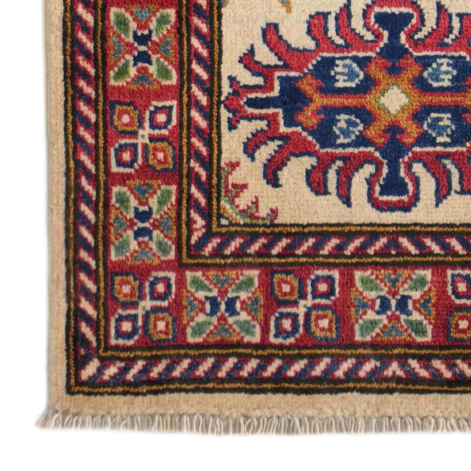 1' 11 x 5' 9 Hand Knotted Kazak Runner Rug