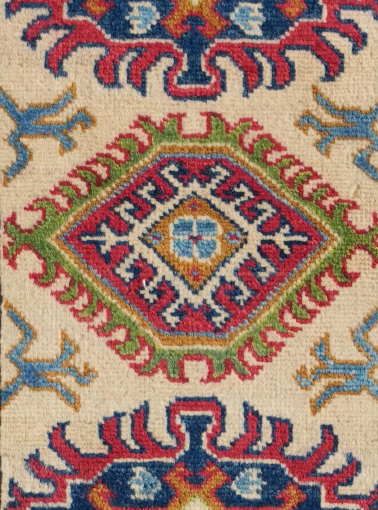 1' 11 x 5' 9 Hand Knotted Kazak Runner Rug