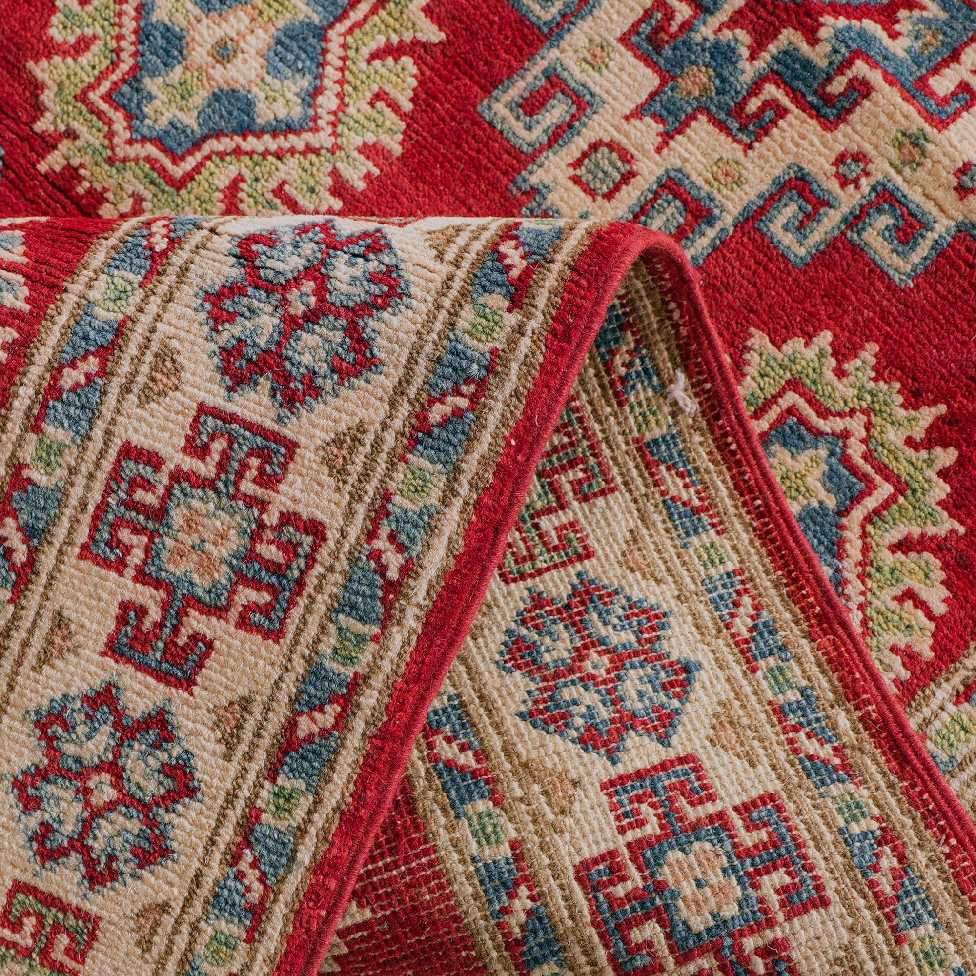 80cm x 195cm Hand Knotted Kazak Runner Rug