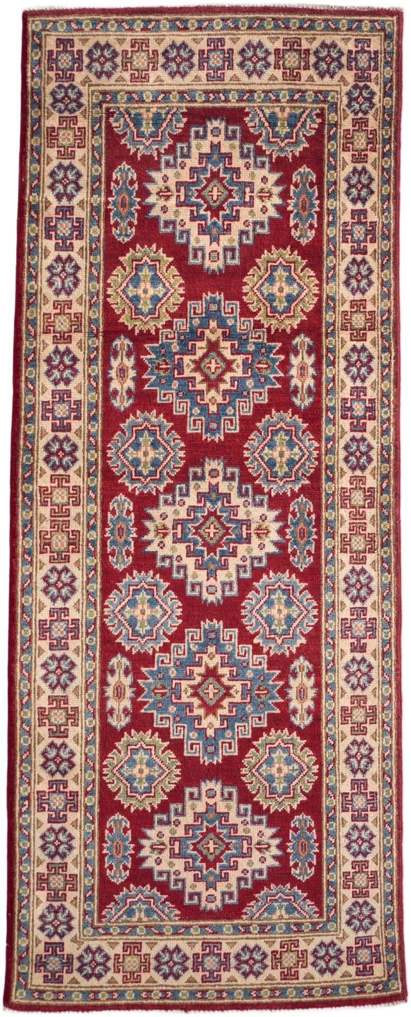 80cm x 195cm Hand Knotted Kazak Runner Rug