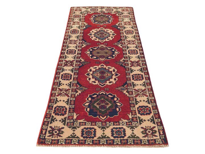 2' 2 x 5' 5 Hand Knotted Kazak Runner Rug