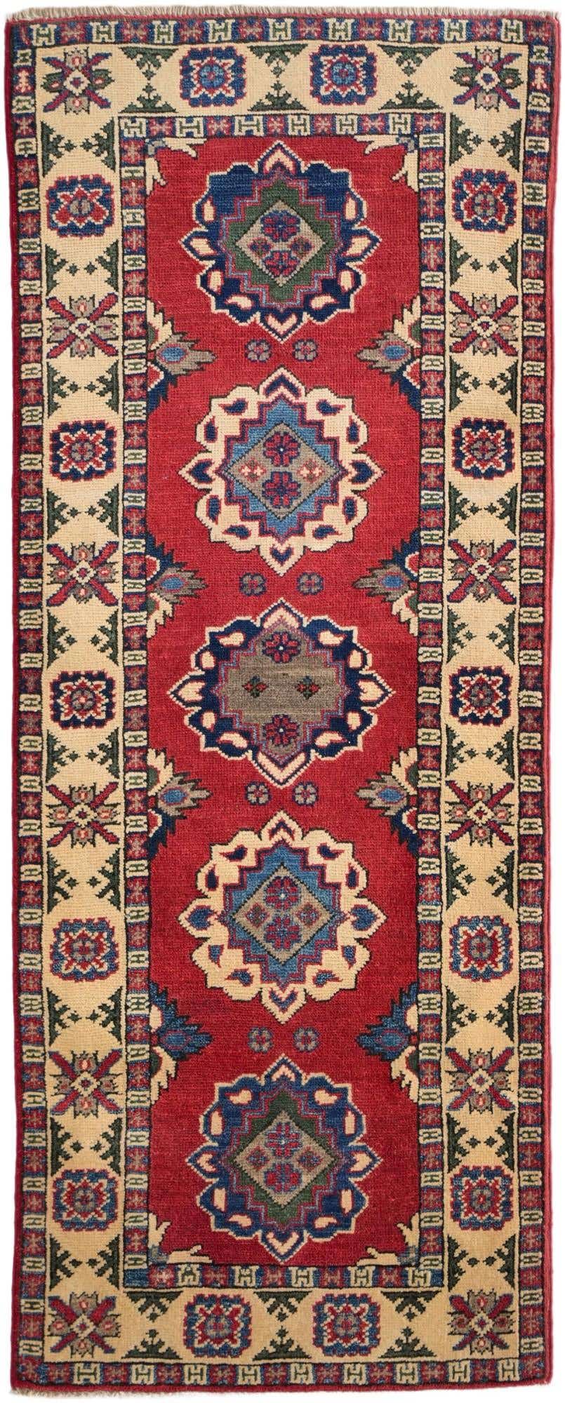 2' 2 x 5' 5 Hand Knotted Kazak Runner Rug