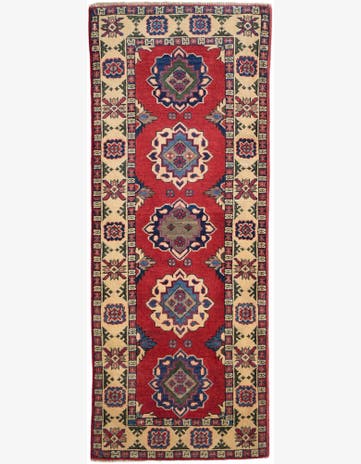 2' 2 x 5' 5 Hand Knotted Kazak Runner Rug