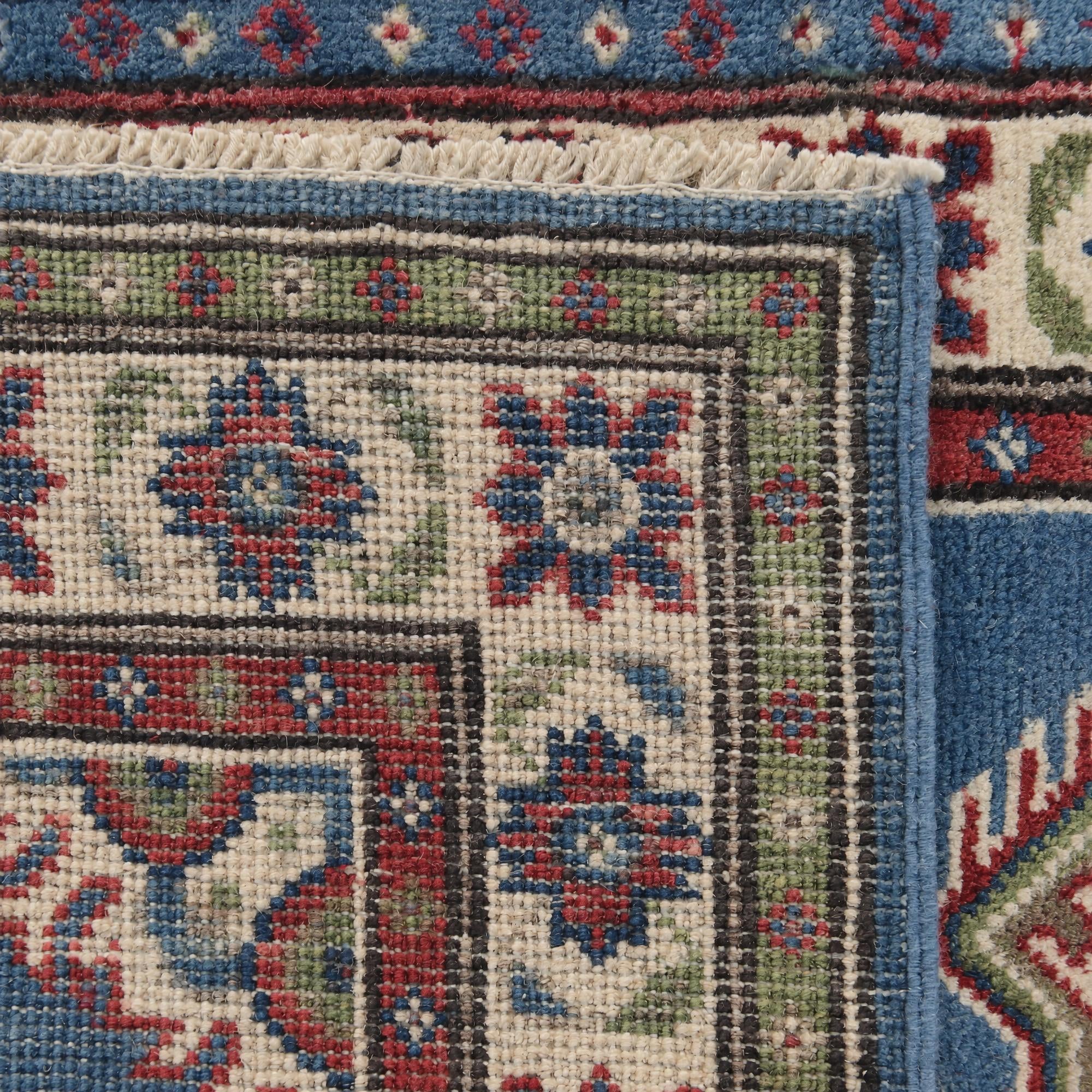 65cm x 180cm anudado a mano Kazak Alfombra Pasillera