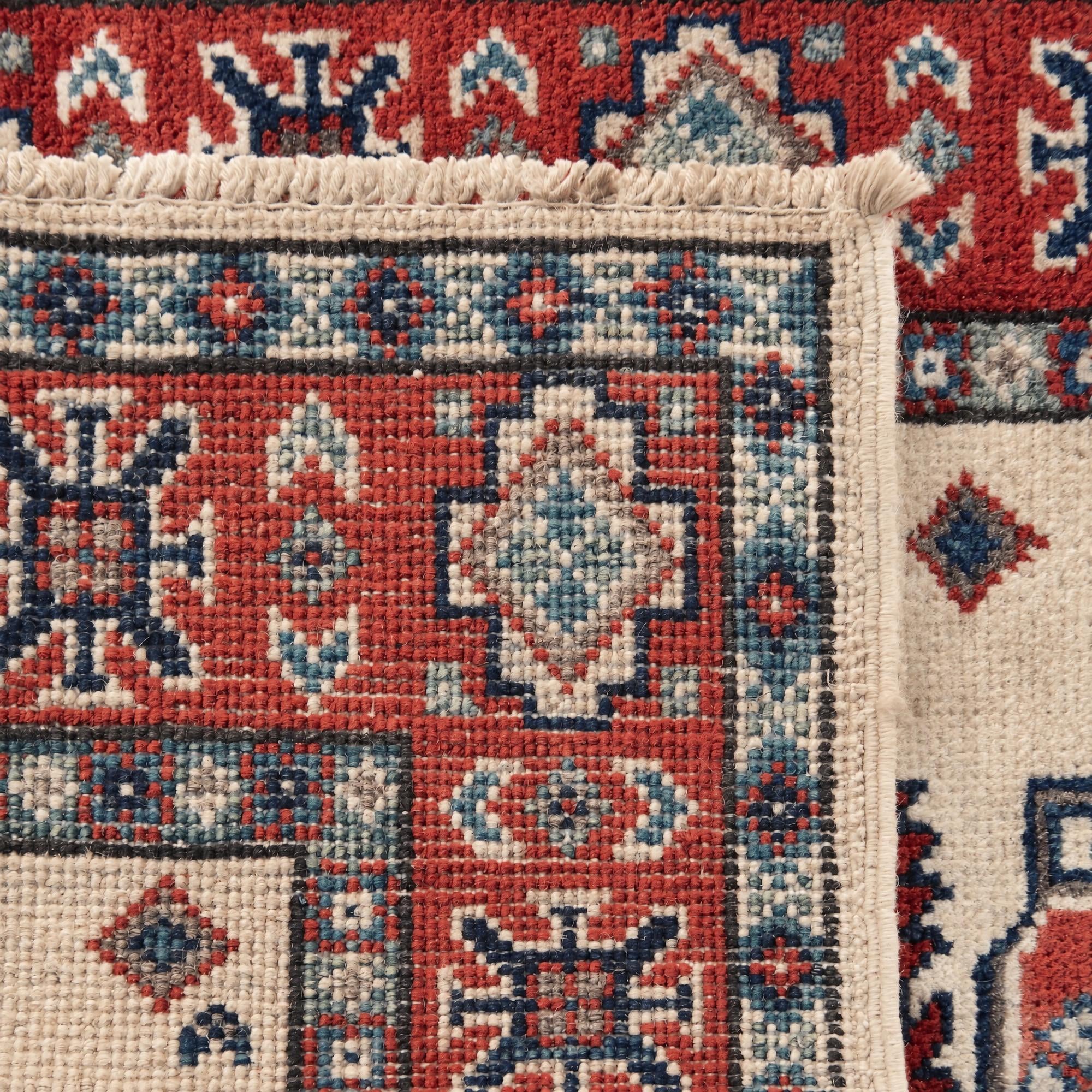 65cm x 165cm Hand Knotted Kazak Runner Rug