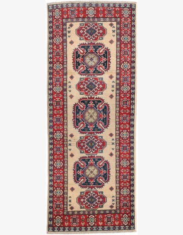 2' 2 x 5' 6 Hand Knotted Kazak Runner Rug