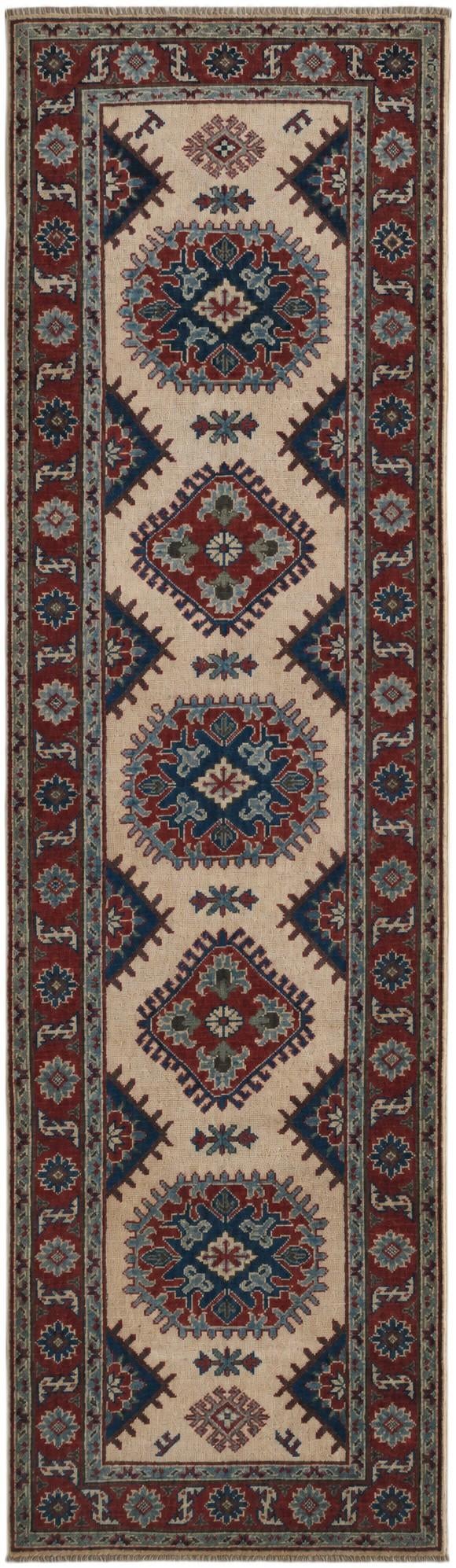2' 9 x 9' 9 Hand Knotted Kazak Runner Rug