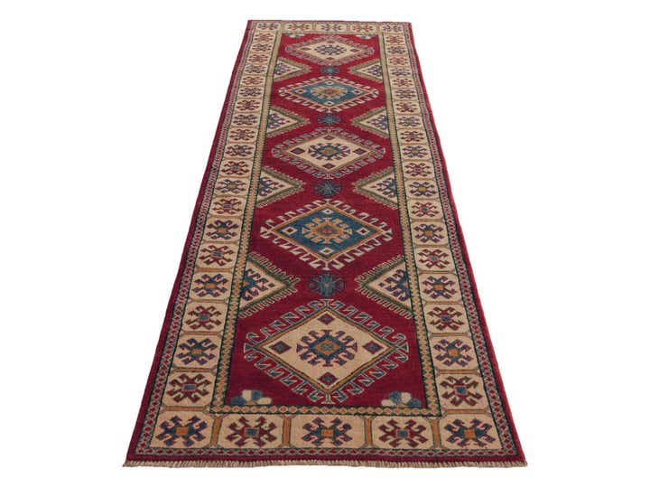 85cm x 300cm Handgeknüpft Kazak Läufer Teppich