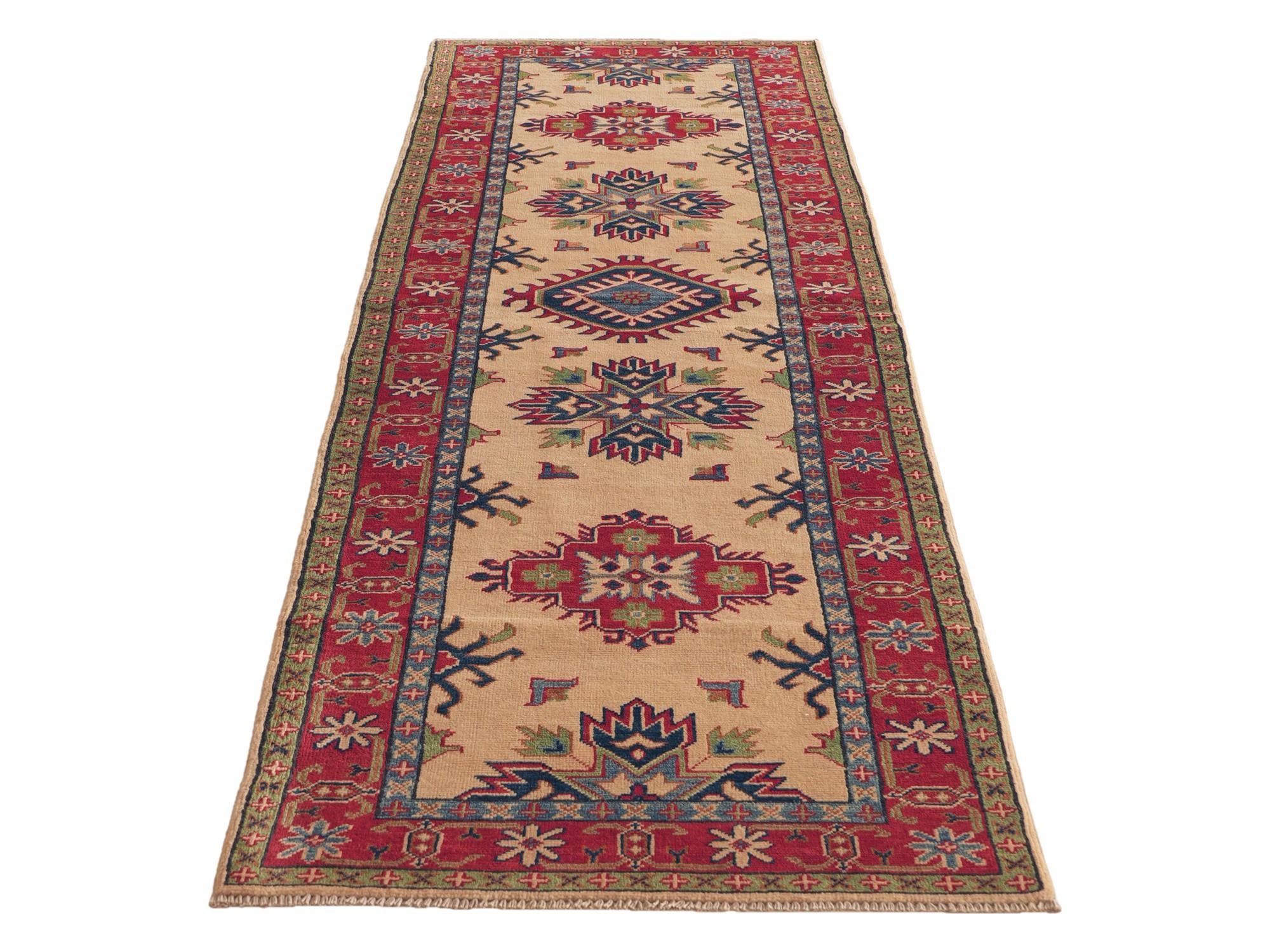 Detail image 5 of 10: 2' 10 x 8' 9 Hand Knotted Kazak Runner Rug