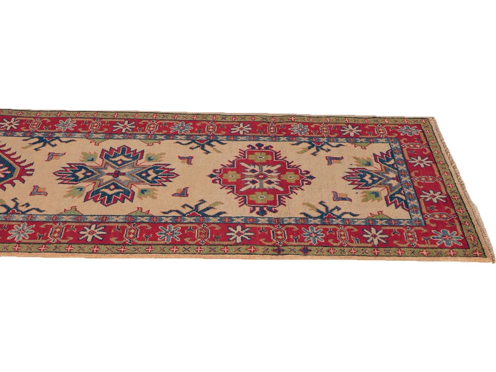 Detail image 6 of 10: 2' 10 x 8' 9 Hand Knotted Kazak Runner Rug