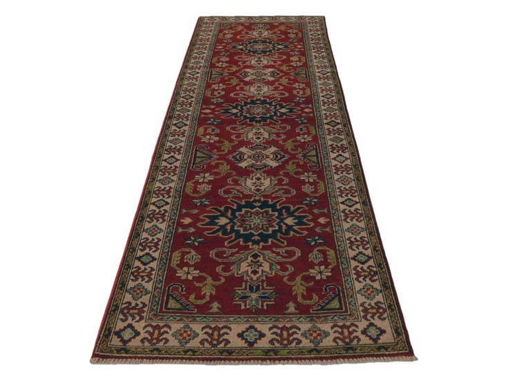 Detail image of 2' 8 x 9' 8 Hand Knotted Kazak Runner Rug