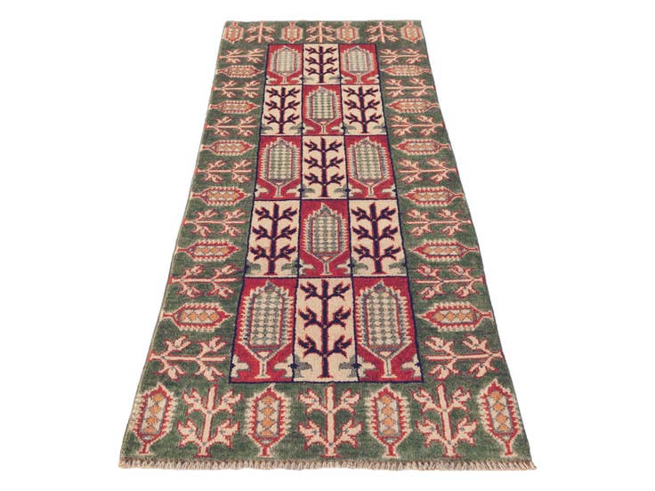 Detail image of 2' 1 x 5' 9 Hand Knotted Kazak Runner Rug