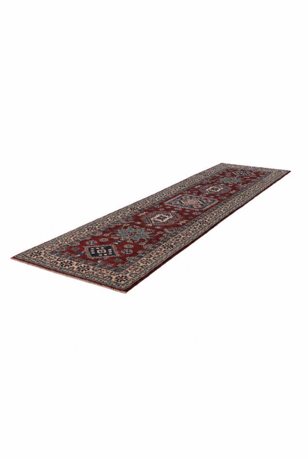 Detail image of 2' 7 x 9' 11 Hand Knotted Kazak Runner Rug