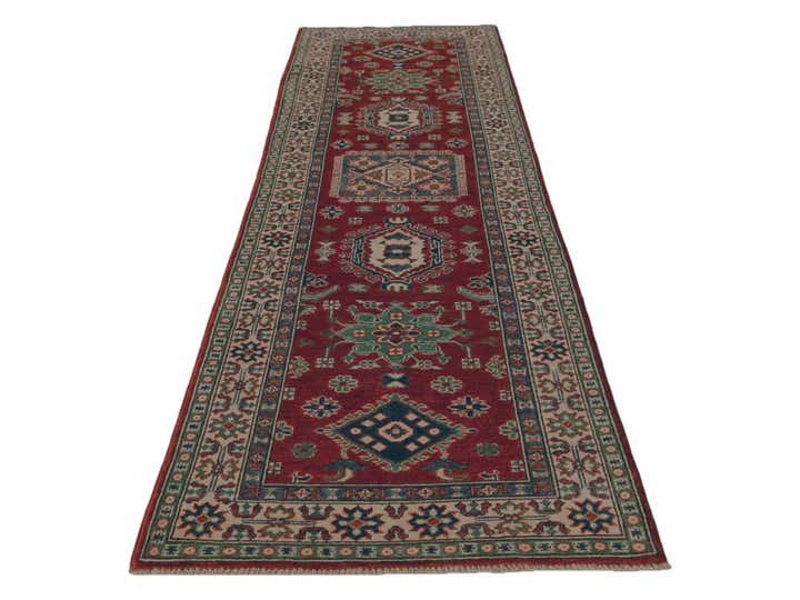 2' 7 x 9' 11 Hand Knotted Kazak Runner Rug