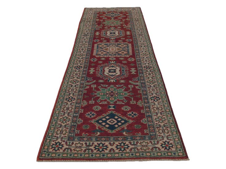 Detail image of 2' 7 x 9' 11 Hand Knotted Kazak Runner Rug