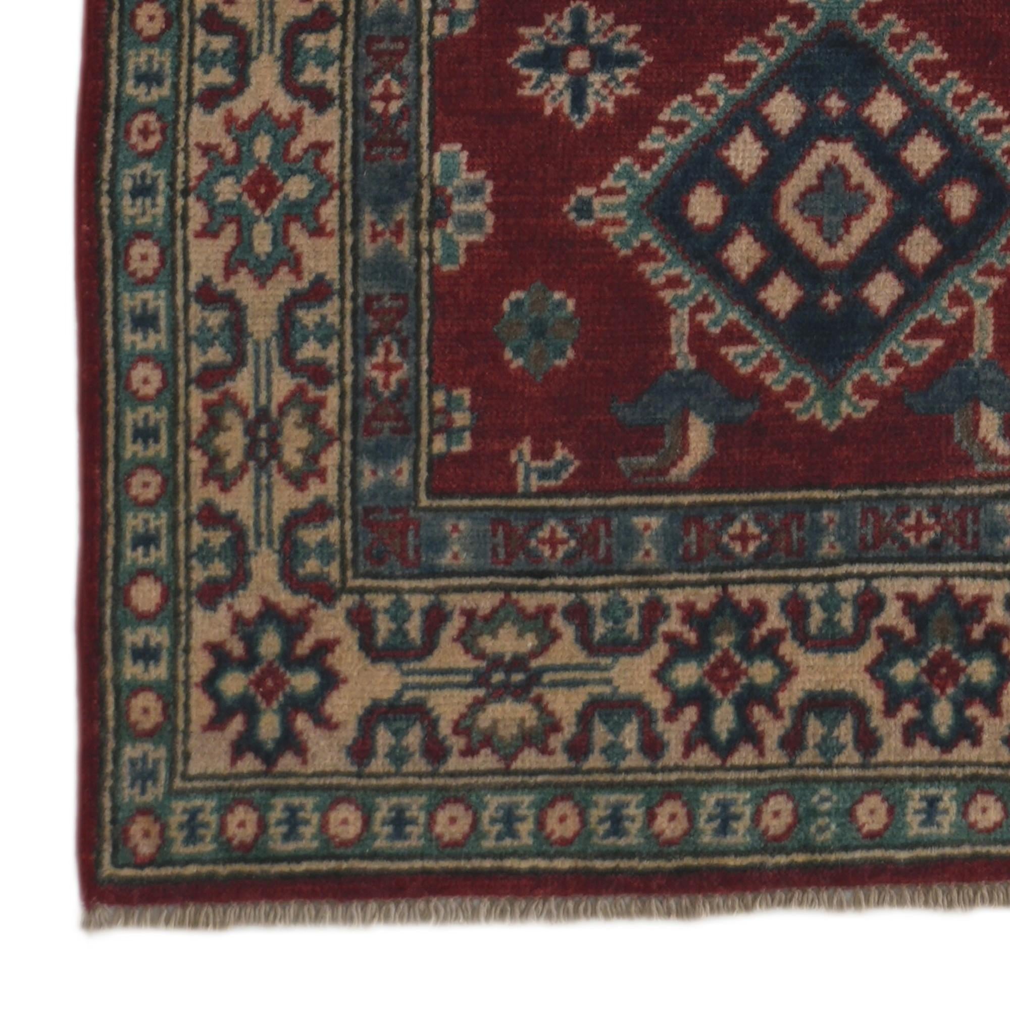 2' 7 x 9' 11 Hand Knotted Kazak Runner Rug