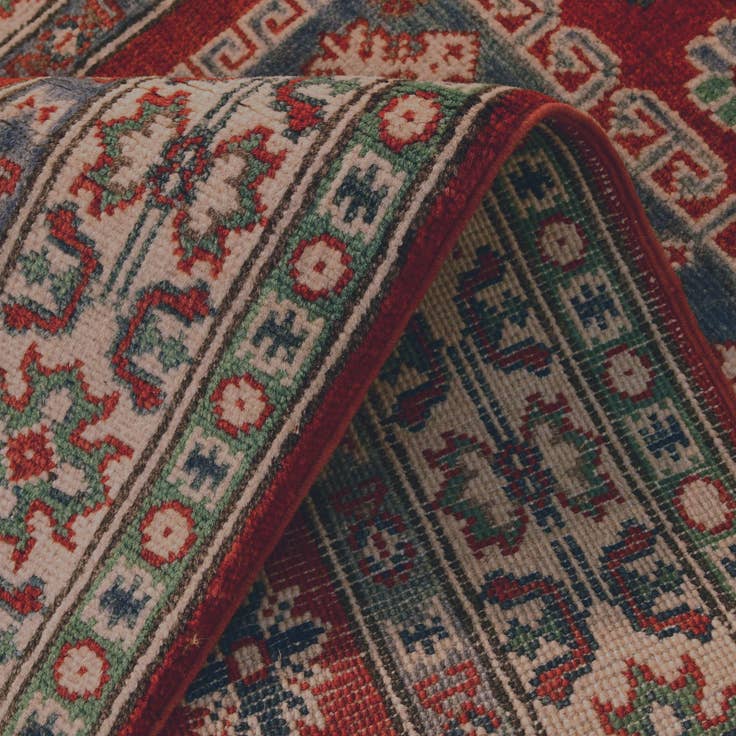 Detail image of 2' 7 x 9' 11 Hand Knotted Kazak Runner Rug