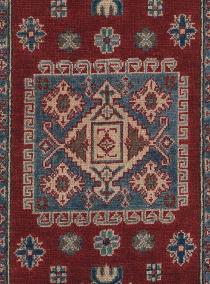 Detail image of 2' 7 x 9' 11 Hand Knotted Kazak Runner Rug