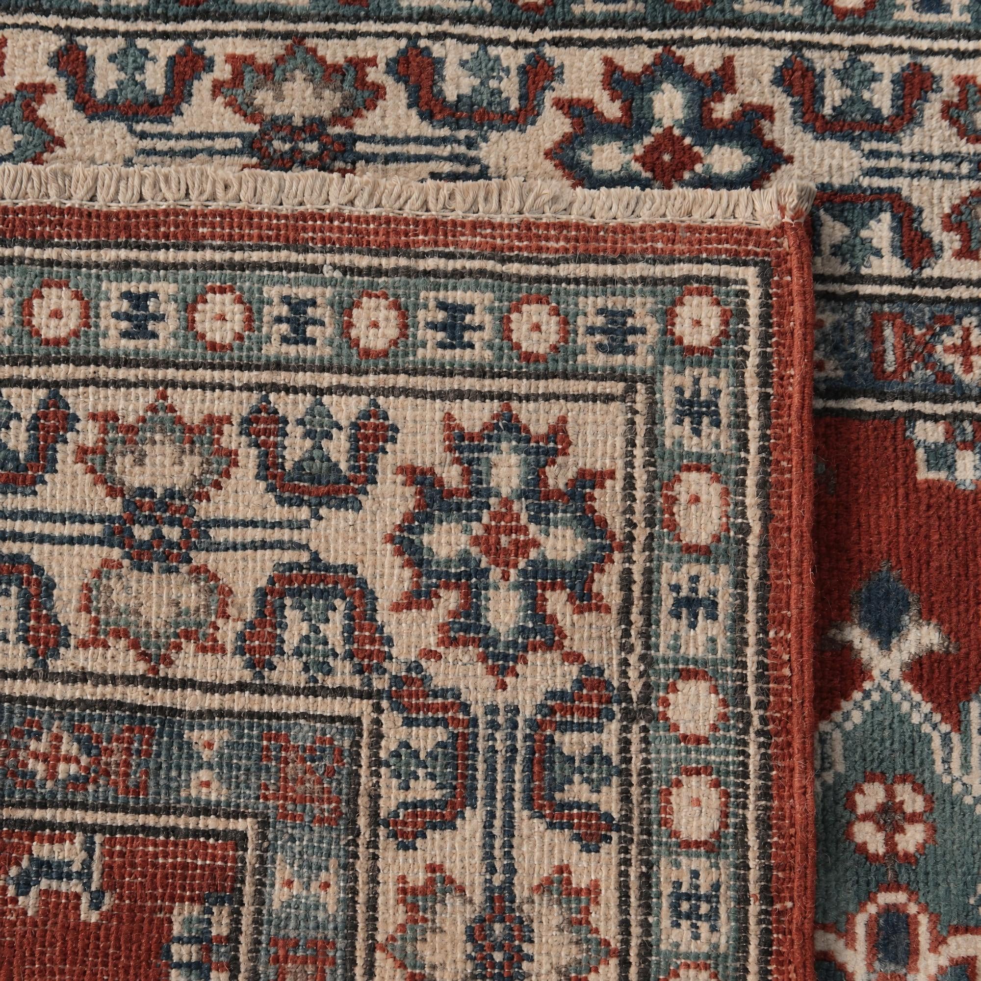 80cm x 305cm anudado a mano Kazak Alfombra Pasillera
