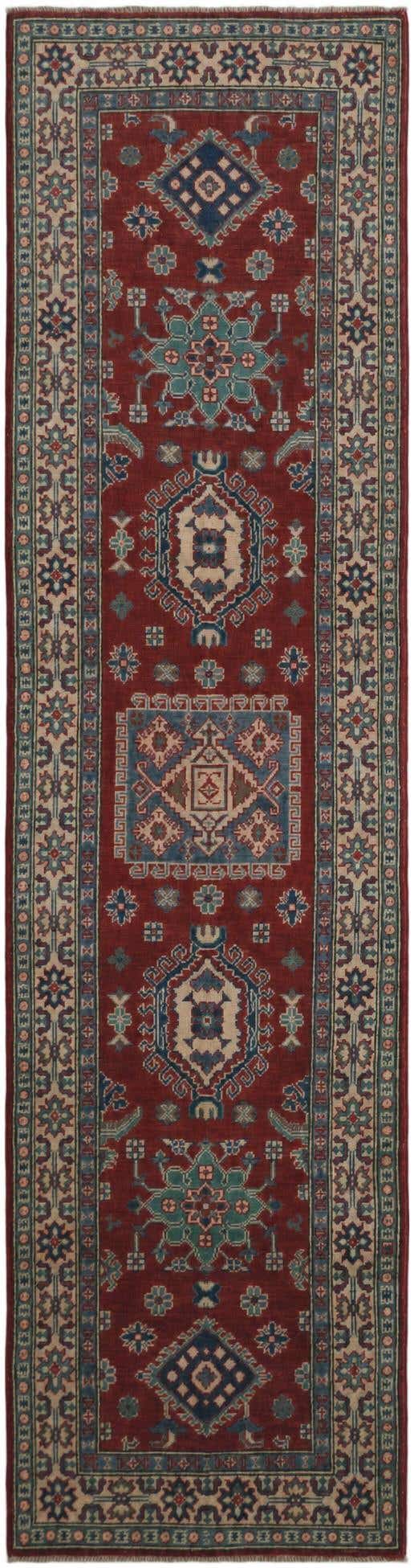 2' 7 x 9' 11 Hand Knotted Kazak Runner Rug