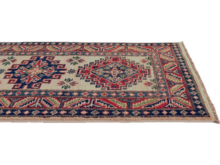 Detail image of 2' x 6' 5 Hand Knotted Kazak Runner Rug