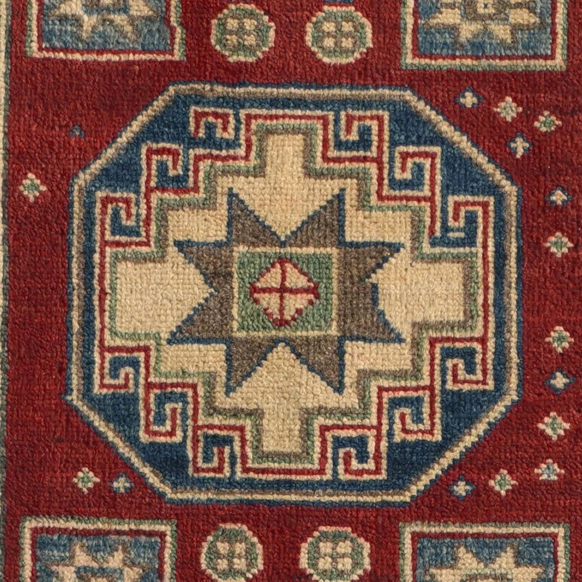 85cm x 290cm Hand Knotted Kazak Runner Rug