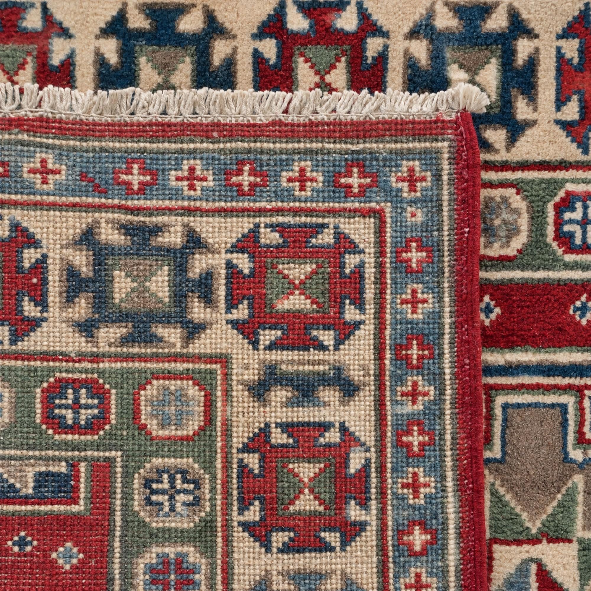 85cm x 290cm Handgeknüpft Kazak Läufer Teppich
