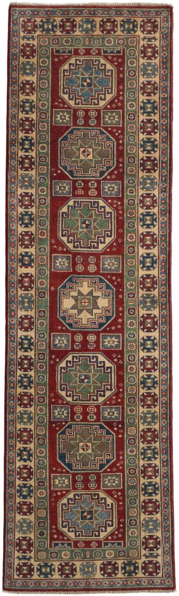 85cm x 290cm Hand Knotted Kazak Runner Rug